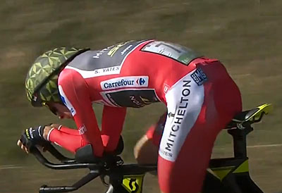 vuelta 2018 etape 16 Yates chrono casque special