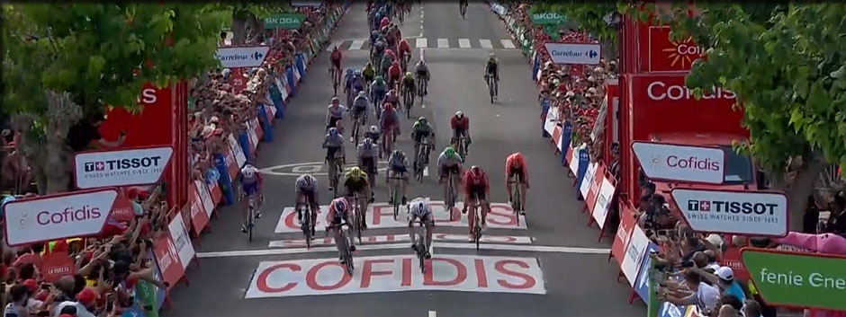 sprint 4 ème étape  la vuelta 2019 