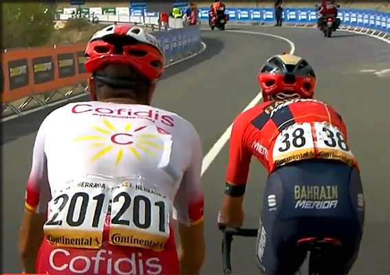 THEUNS HERRADA en tête 5 ème étape  la vuelta 2019