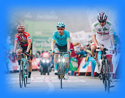 ARRIVEE à la CUBILLA de la 16ème étape de la vuelta 2019 : ROGLIC LOPEZ POGACAR