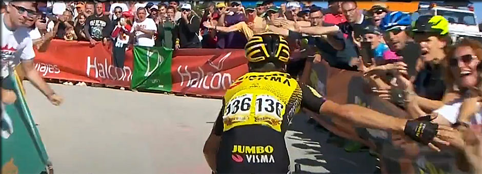 SEEP KUSS fait le show à l'arrivée au Sanctuaire del ACEBO