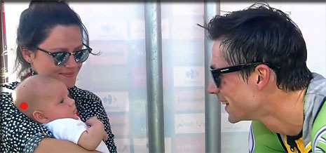 ROGLIC sa femme et son bébé la vuelta 2019