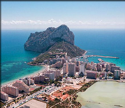 Calpe vue sur le rocher