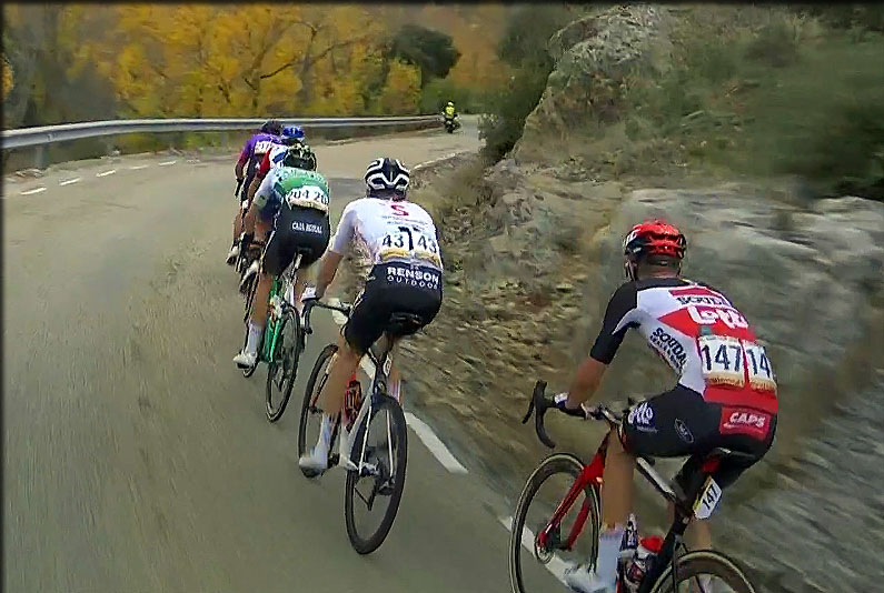 les 5 echappés de la 3 ème étape la vuelta 2020