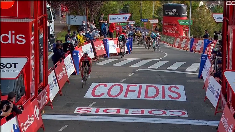 Roglic distance Carapaz en fin de 5 ème étape de la vuelta 2020