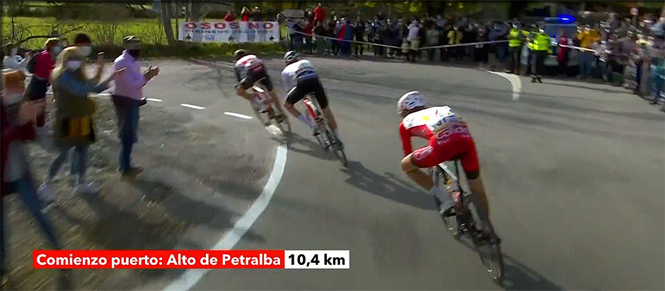 le trio de tête 5ème étape la vuelta2020