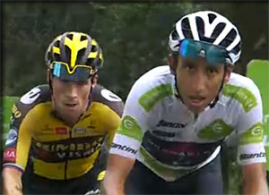 BERNAL ROGLIC collada Llomena vuelta 2021