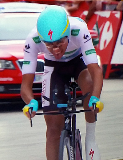 AR arrivée du chrono de la vuelta2015 à Burgos