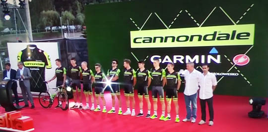 Equipe CANNONDALE GARMIN  la vuelta 2015